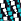 zwart/turquoise